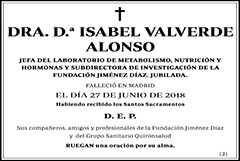 D.ª Isabel Valverde Alonso